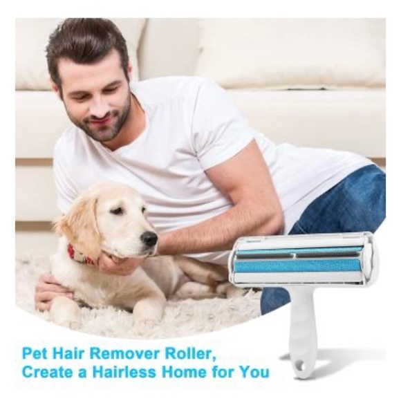 Pet Hair Roller, Reusable, Self Clean, Eco-Friendly, Carpet, Furniture, Auto Red - Picture 4 of 8